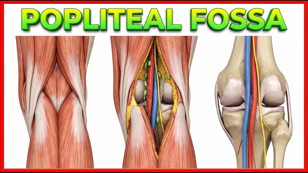 Popliteal Fossa Anatomy (Animation): Introduction, Boundaries, Contents& Relations: USMLE STEP 1