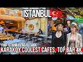 Istanbul 4K Walk: Karakoy Coolest Cafes, Top Bars &amp; Bosphorus Views