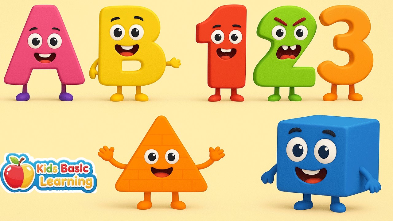 Learn ABC, 123 , Colors And Shapes | Kids Basic Learning For 3 Year ...