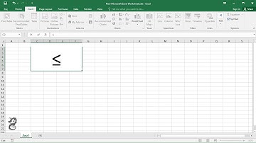 How to type Less Than or Equal to  Symbol in Excel