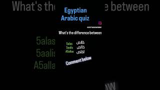 Egyptian Arabic quiz #learnarab #arabiclanguage