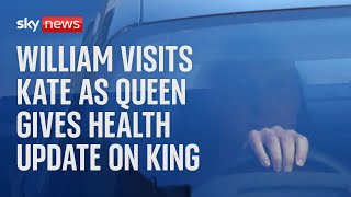 Prince of Wales visits Kate in hospital as Queen gives health update on King