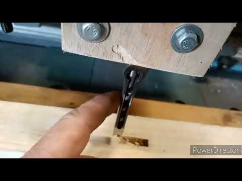 A plywood mortiser with cheap drill bits. How it works.