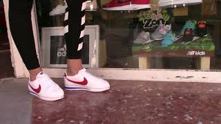 nike cortez mujer blancas y rojas