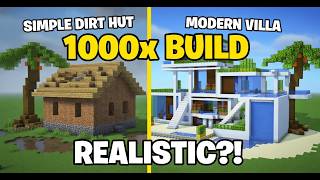 Minecraft Modern House Speed Build (1000x) – Bu Ev Gerçek mi? 😳