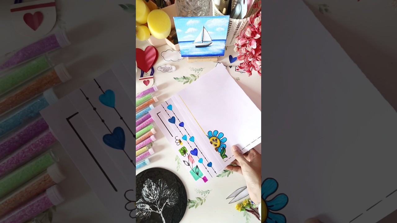 easy border designs PROJECT WORK DESIGNS/CORNER AND SIDE BORDER DESIGN /BORDER DESIGNS