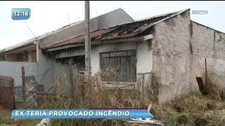 Homem é suspeito de atear fogo em casa de ex-companheira Homem é suspeito de atear fogo em casa de ex-companheira