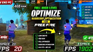 🚀 LOW END PC + 4GB RAM = 19027 FPS? 😱 Free Fire Hardcore Optimization