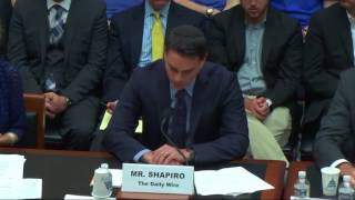 Ben Shapiro testifies before Congress on Campus Free Speech 7/27/17