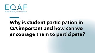 Student participation in quality assurance