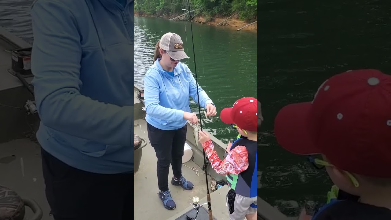 Jaxon and Rebecca fishing 