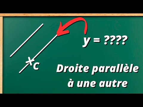 Equation réduite et cartésienne d'une droite parallèle à une autre