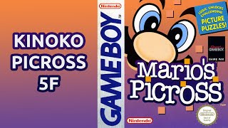 Mario's Picross - Kinoko Picross 5F (Game Boy)(4K, 60FPS)
