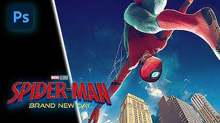 Minimalist Poster Design in Photoshop Spider-Man Brand New Day