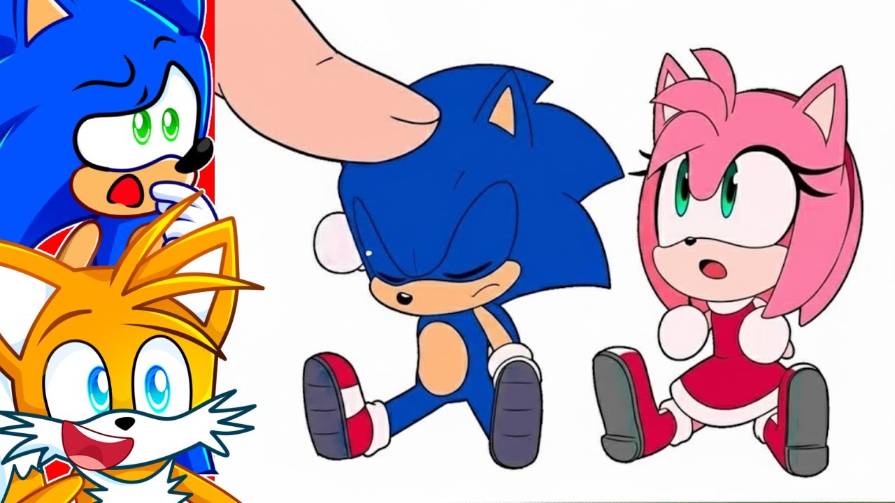 Chibi Sonic and Amy VS Finger...