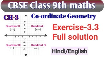 Class 9th maths Coordinate Geometry|Chapter-3 Coordinate Geometry class 9 Exercise-3.3 full solution