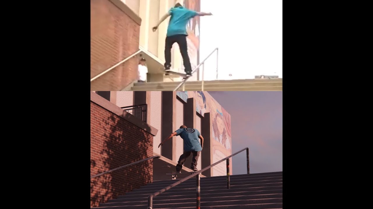 Skater XL Recreation -Hollywood 16 Stair - Dallas Rockvam - Backside Tailslide Fakie