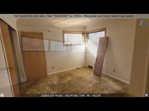 25850 JOY Road, Redford Twp, MI home video tour