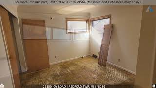 25850 JOY Road video tour