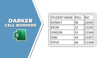 How to make cell borders darker in excel