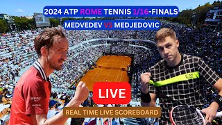 Daniil Medvedev Vs Hamad Medjedovic LIVE Score UPDATE Today Tennis Match 2024 ATP Rome 1/16-Finals