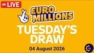 Euromillions draw Live Tuesday 04 August 2026 | Tirage Euromillions en direct | euro million draw