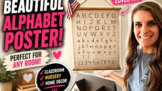 Creative co op vintage alphabet and numbers canvas
