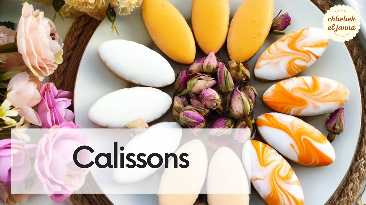 كاليسون البرتقال 🍊 calissons à l'orange 🍊  كاليسون بلمسة تونسية 🇹🇳 لاول مرة على اليوتيوب 🌸