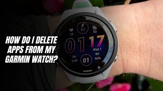 How do I delete apps from my Garmin watch?