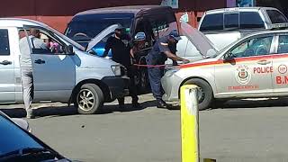 Epic Moment In Jamaica 2019 - Police Giving Taxi Man Jump Start At