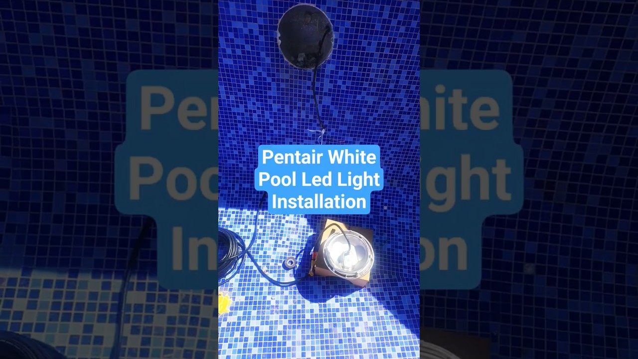 Pentair White Pool Led Light Installation #poolservice #poolmaintenance #swimmingpool #poolguy #pool