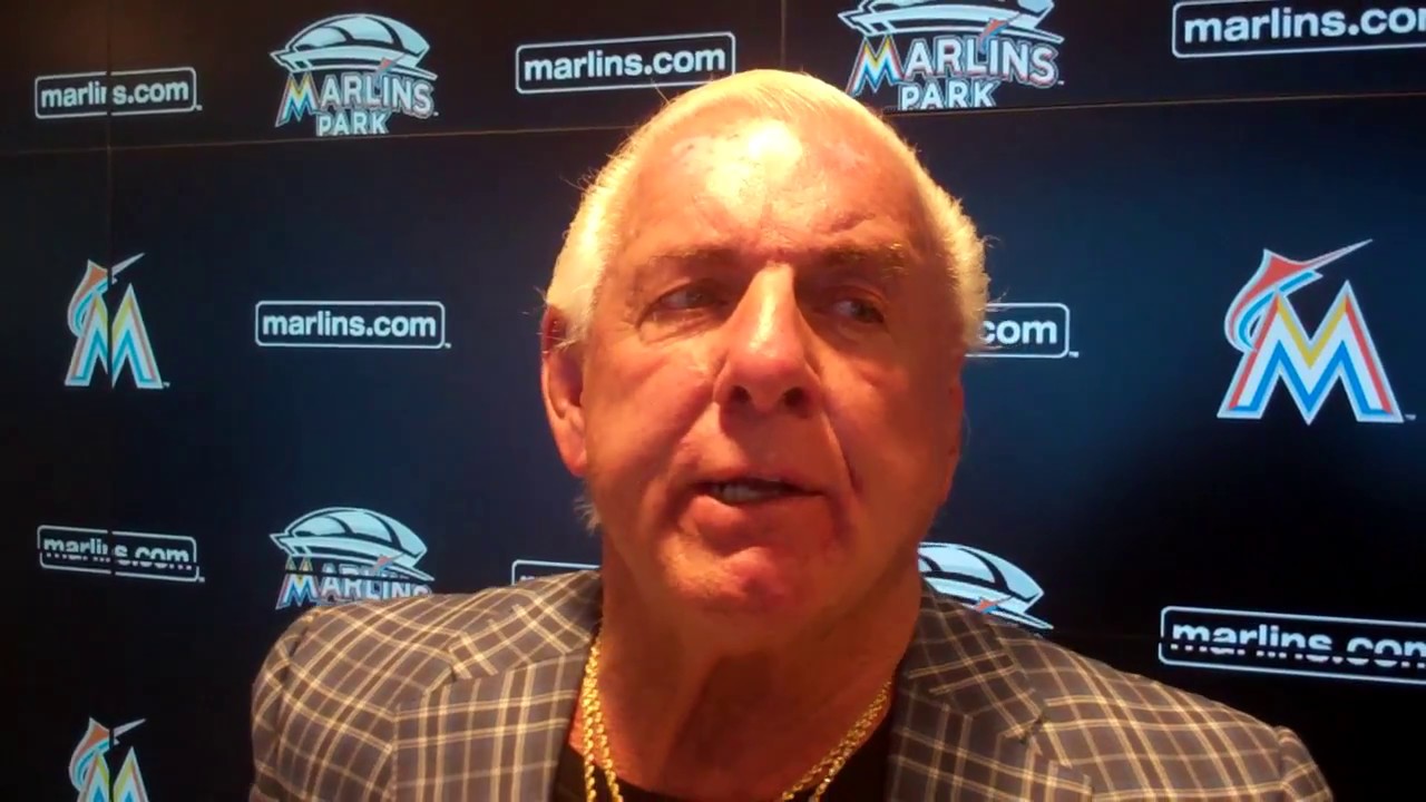 (Part 1) Ric Flair Interview at Wrestling Night at Marlins Park July