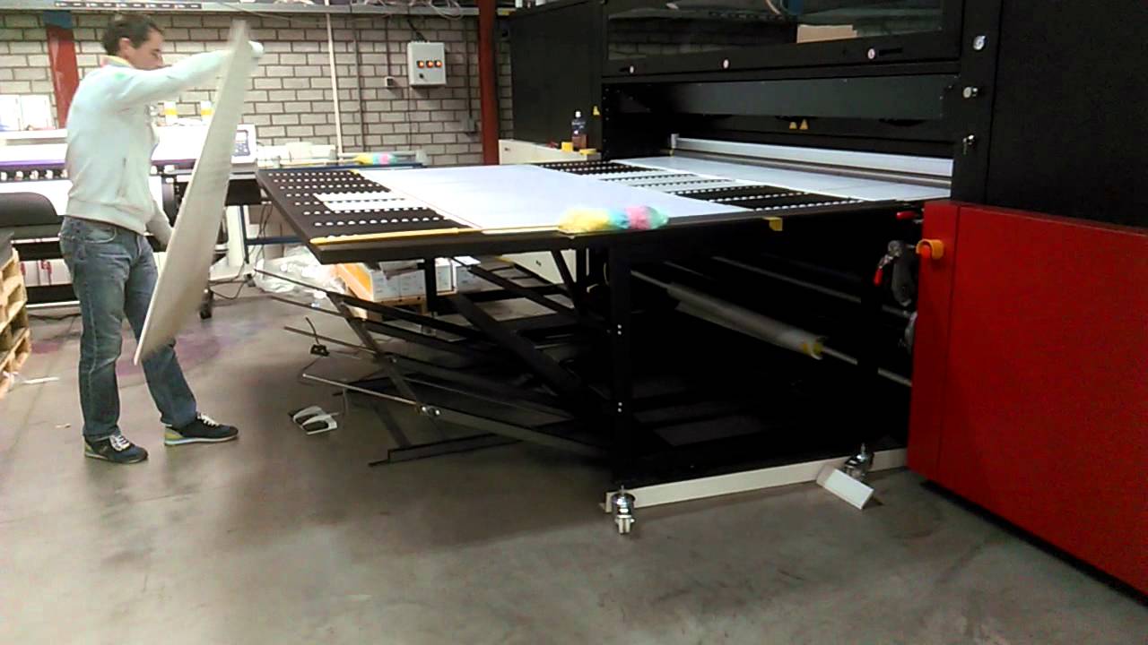 Transportsysteem bij printmachine.