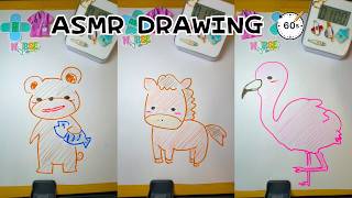 Relaxing ASMR Drawing | 4 Unique Animals 🐎 2026 Zodiac Horse &amp; Elegant Flamingo 🦩 (Day 42)