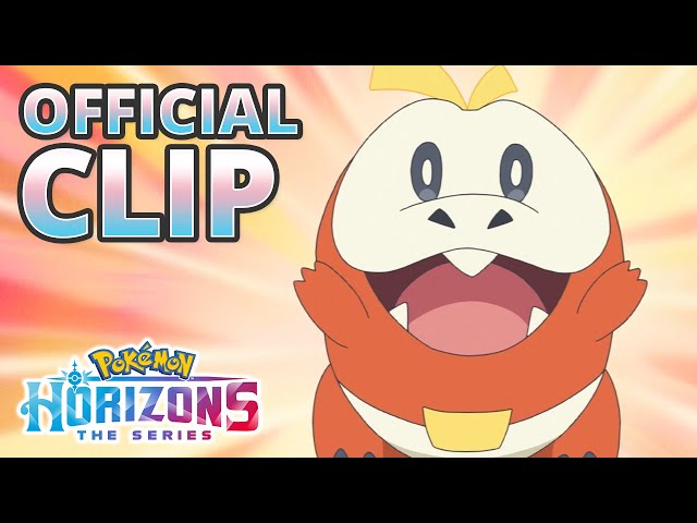 Roy and Fuecoco Team Up 🔥 | Pokémon Horizons: The Series | Official Clip class=