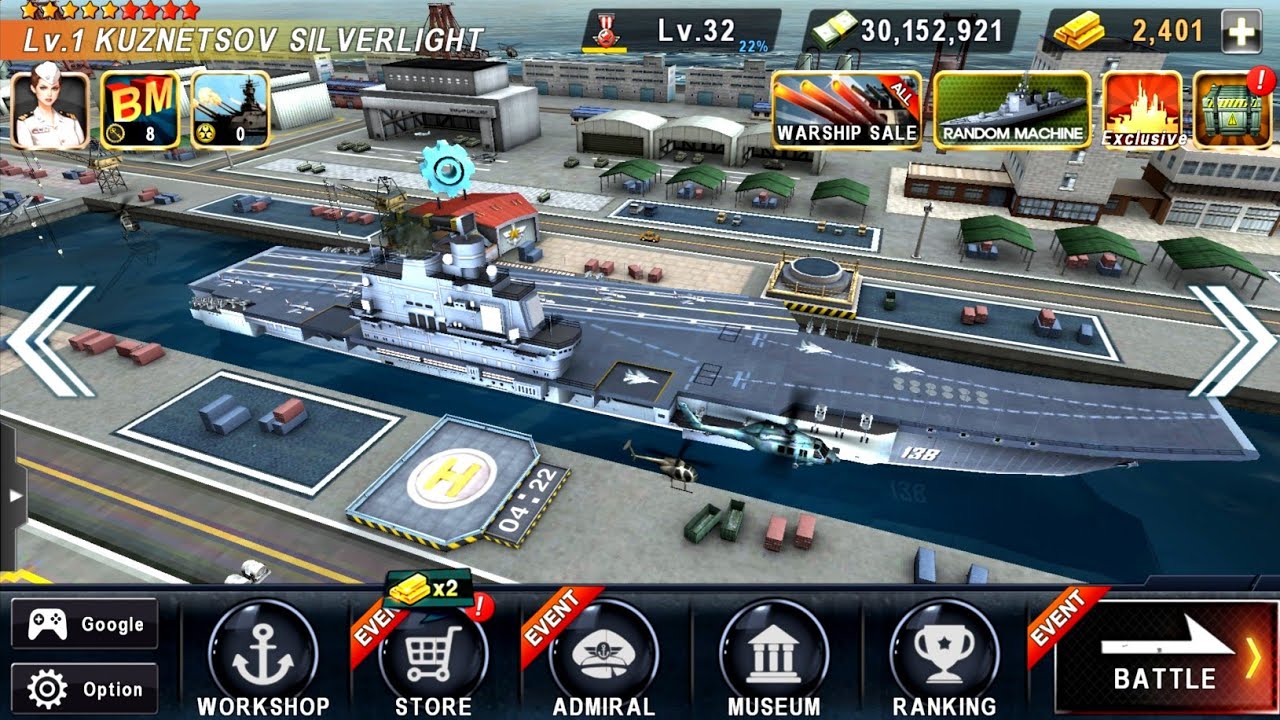 Warship Battle - New KUZNETSOV SILVERLIGHT New Update