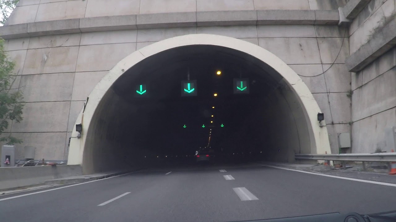 France by Autoroute - A8 east of Nice - J54 (Nice Nord) towards J55 (Monaco)