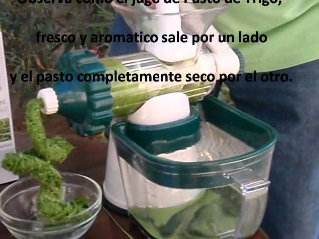 Extractor de Jugo de Pasto de Trigo manual - YouTube