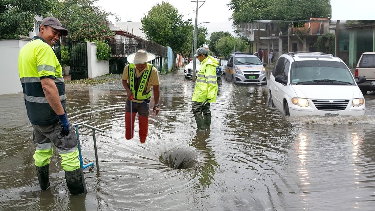 Unclogging Chaos Draining a Massive Flood with Epic Whirlpools - YouTube
