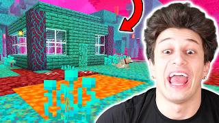 MİNECRAFT : NETHERDA HAVUZLU VİLLA YAPTIM