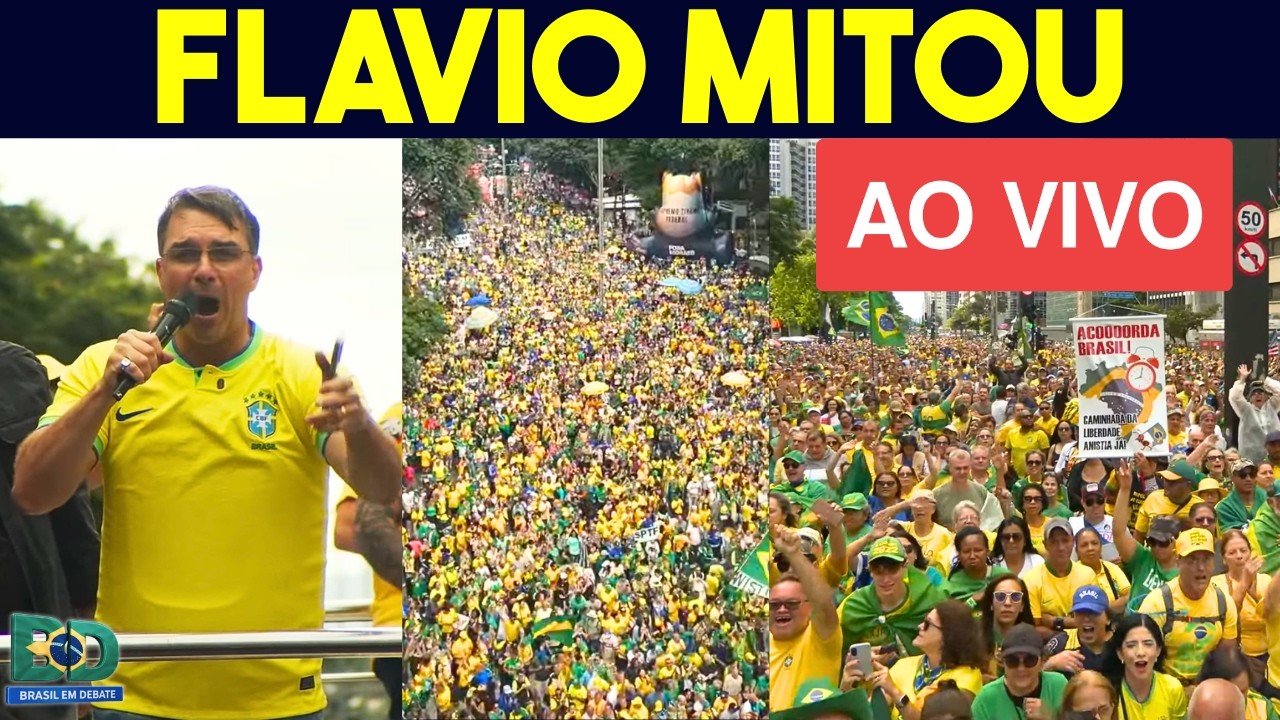 Flávio Bolsonaro da discurso HISTÓRICO e EXPÕE governo LULA na Av.Paulista