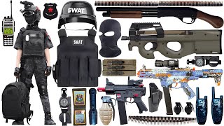 Special Forces Military Toy Gun Set Open Box, CX4 Carbine Gun,Hunting Gun,AK47 Rifle,Tactical Helmet