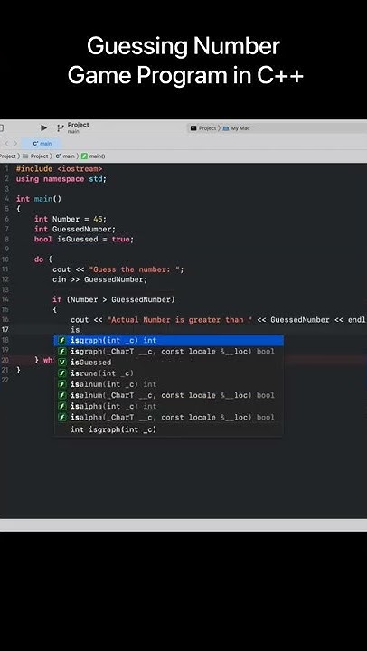 Guess Number Game in #C++ | #programming #shorts - YouTube