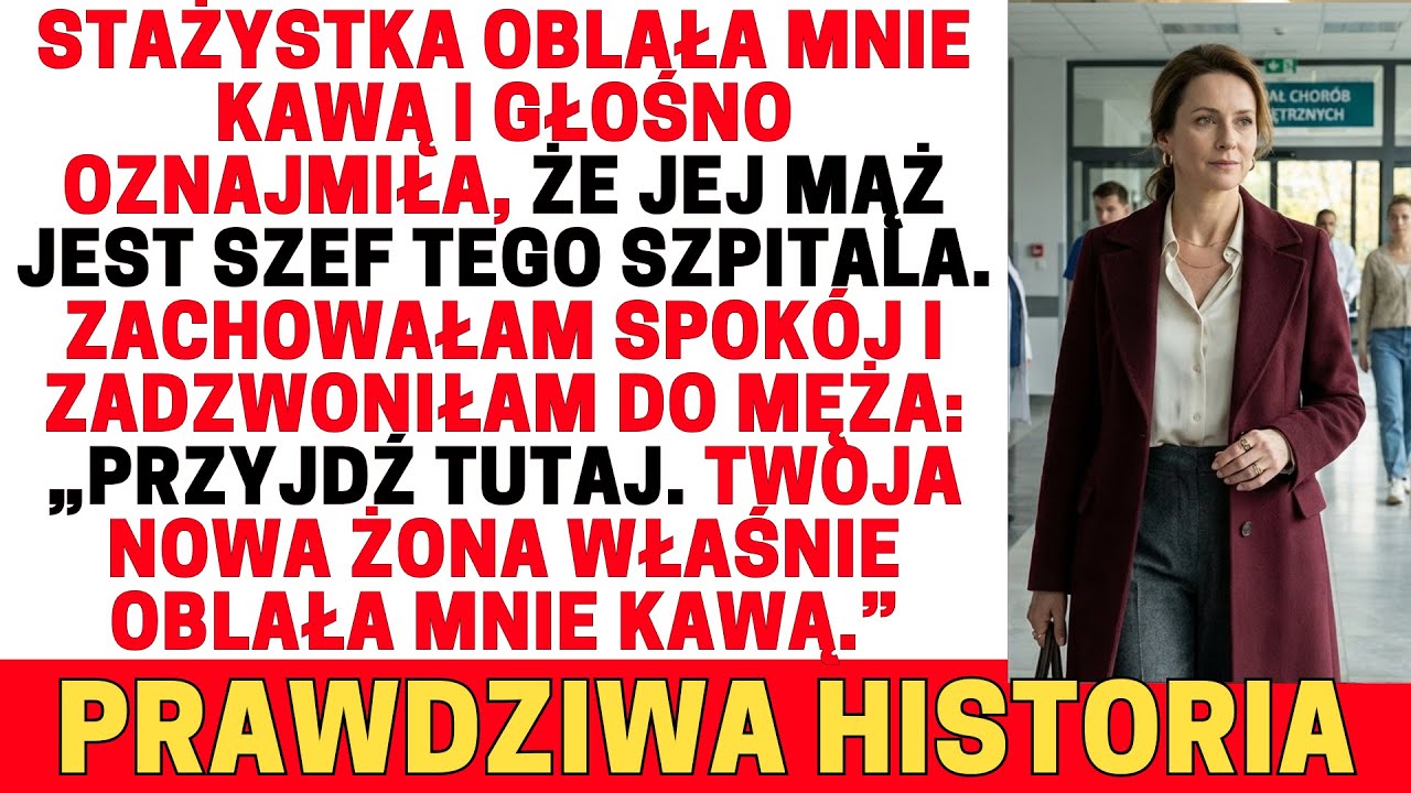 Stażystka oblała mnie kawą, twierdząc, że szef to jej mąż. Zadzwoniłam: „Przyjdź ją poznać.”