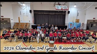 2026 Clarendon 3rd Grade Recorder Concert 