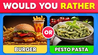 Would You Rather...? Gold vs Green Food Edition 🍔🥗 #quiz