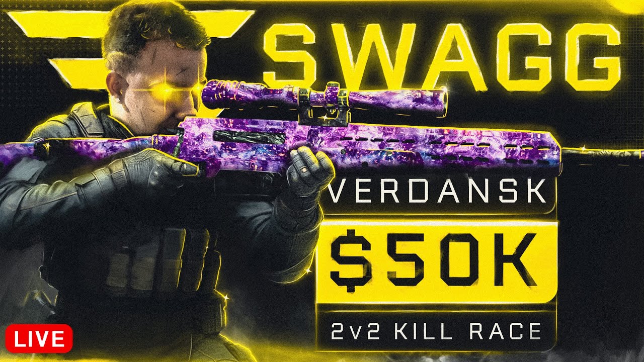 🔴 LIVE - $50,000 WARZONE VERDANSK KILL RACE TOURNAMENT! (2v2) - YouTube
