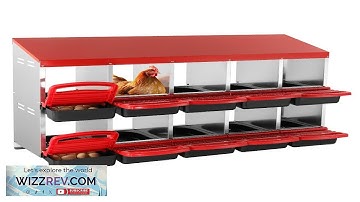 VEVOR 10-Compartment Chicken Nest Box Mental Box with Inclined Nesting Boxes Review