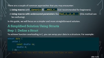 How to Overload Functions in C