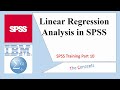 Linear regression analysis in spss how to run  regression in spss lesson 9